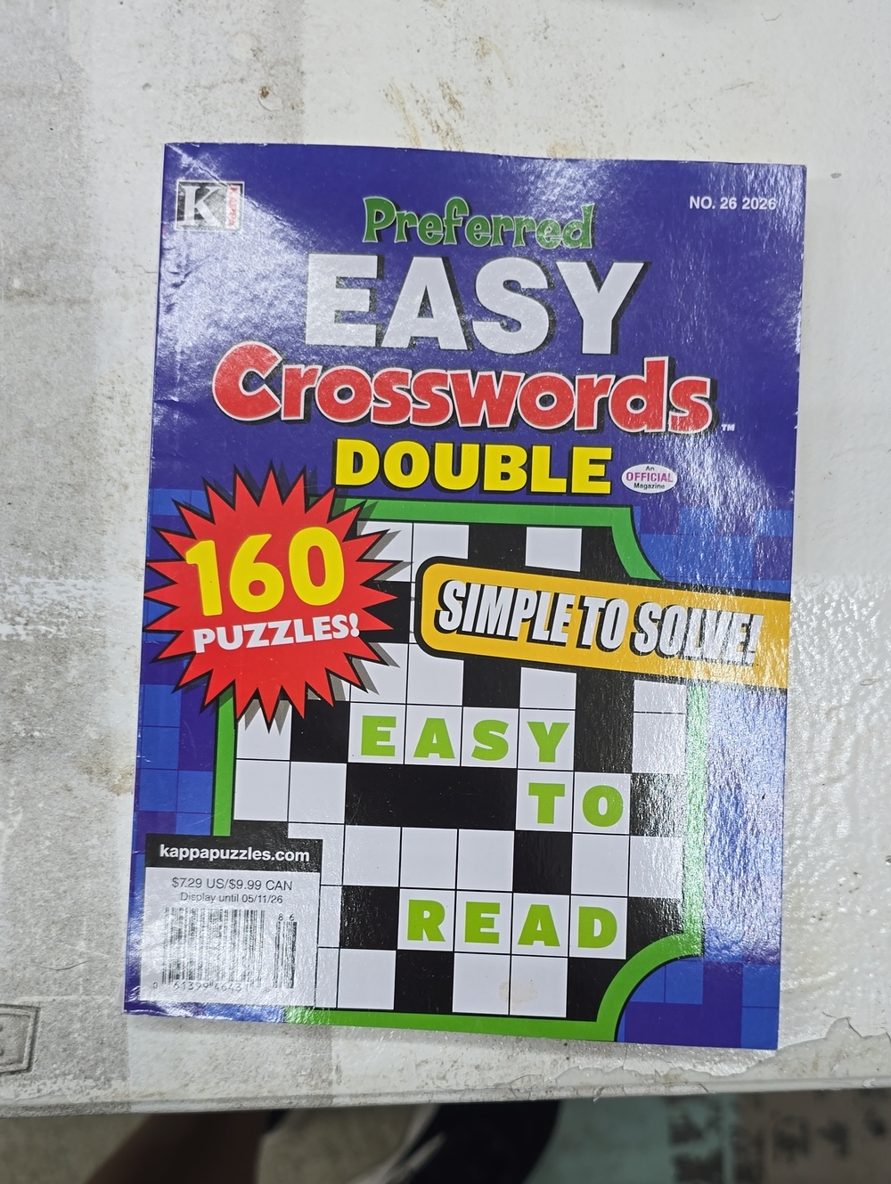 Kappa Preferred Easy Crosswords Double - Blue